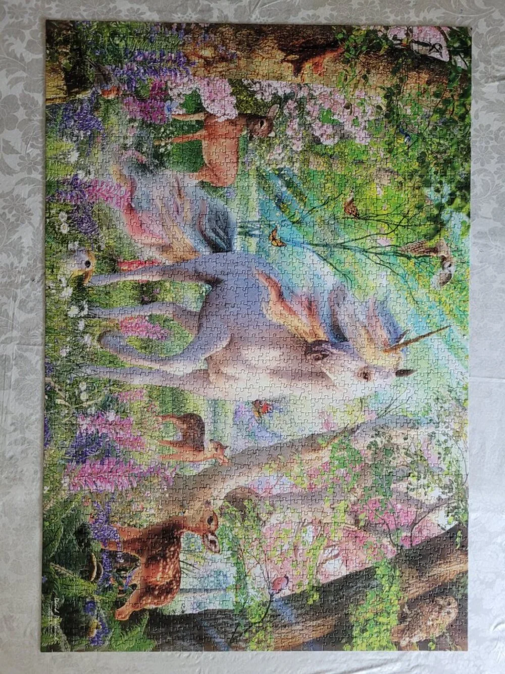 Cobble Hill 2000 Piece Random Cut Puzzle Unicorn and Friends By David Penfound